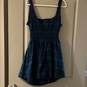 Hill House Blue and Green Backless Dress